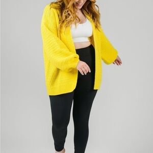 Zyia Yellow Women's Cardigan Sweater